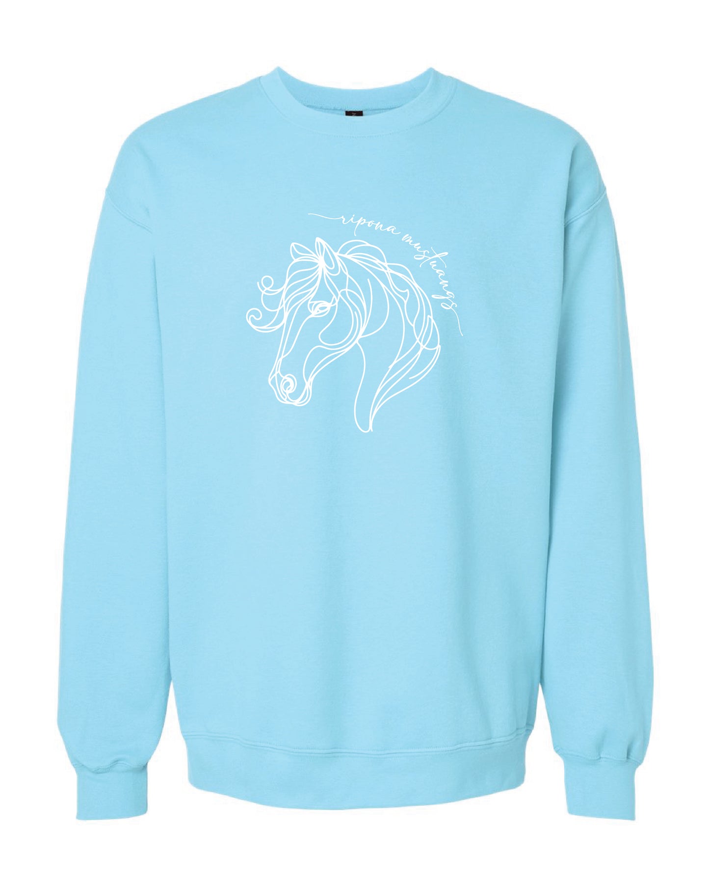 Line Art Mustang Crewneck Sweatshirt