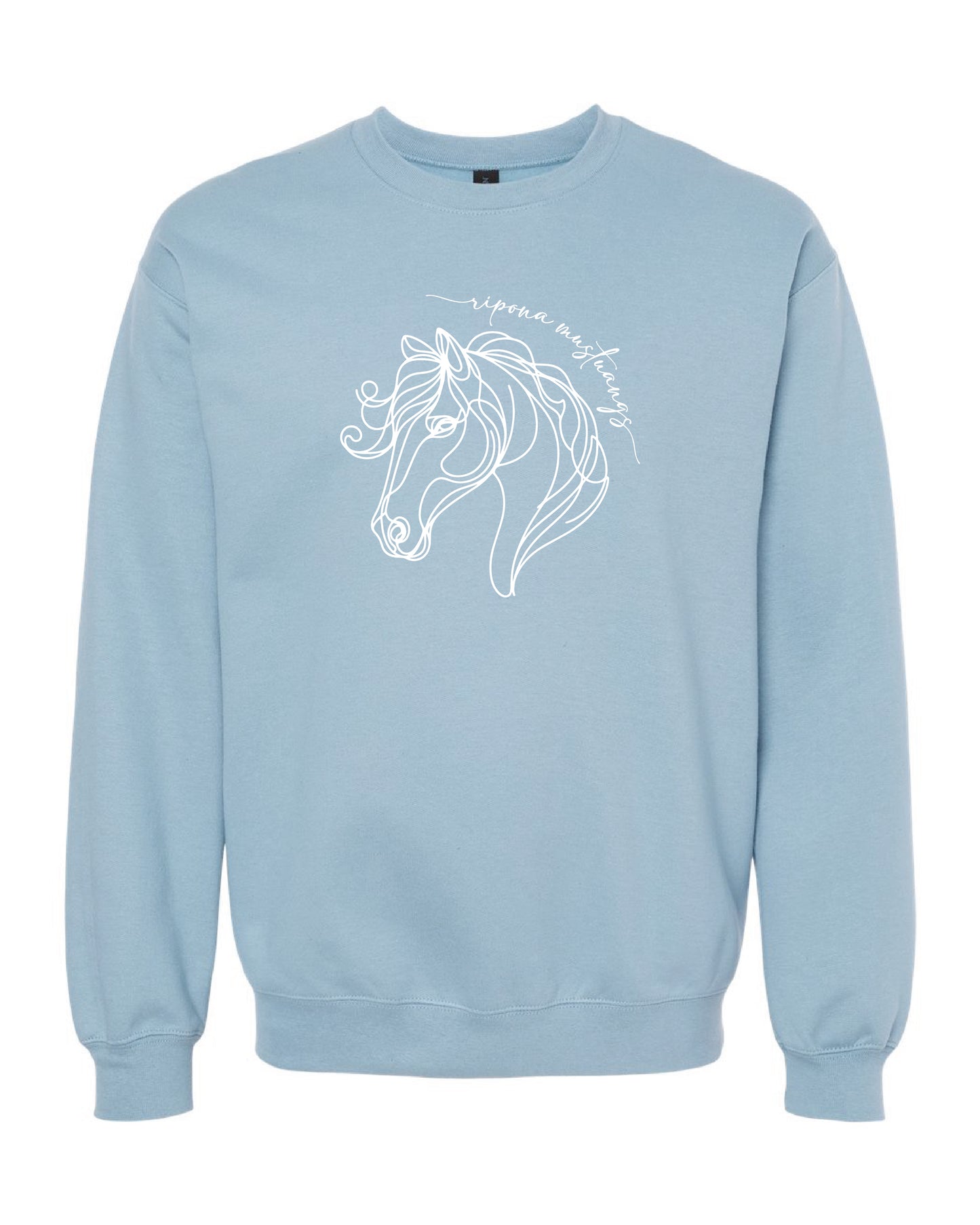 Line Art Mustang Crewneck Sweatshirt
