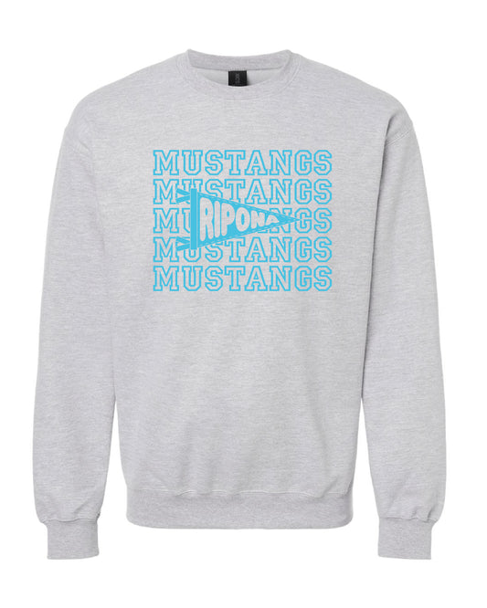 Mustang Pennant Flag Crewneck Sweatshirt