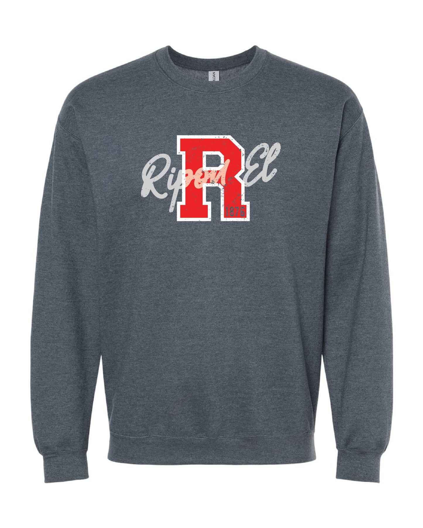 Distressed R Crewneck Sweatshirt