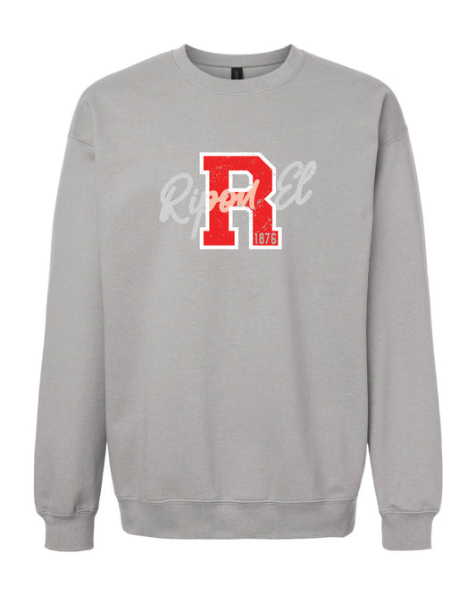 Distressed R Crewneck Sweatshirt