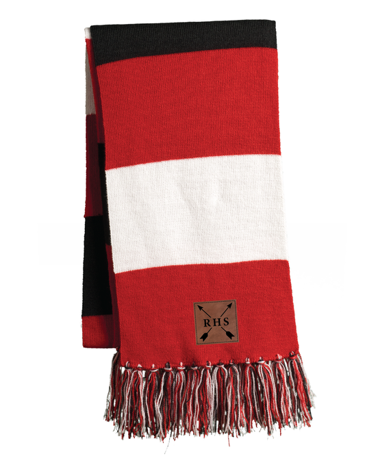 Scarf with Leather Patch