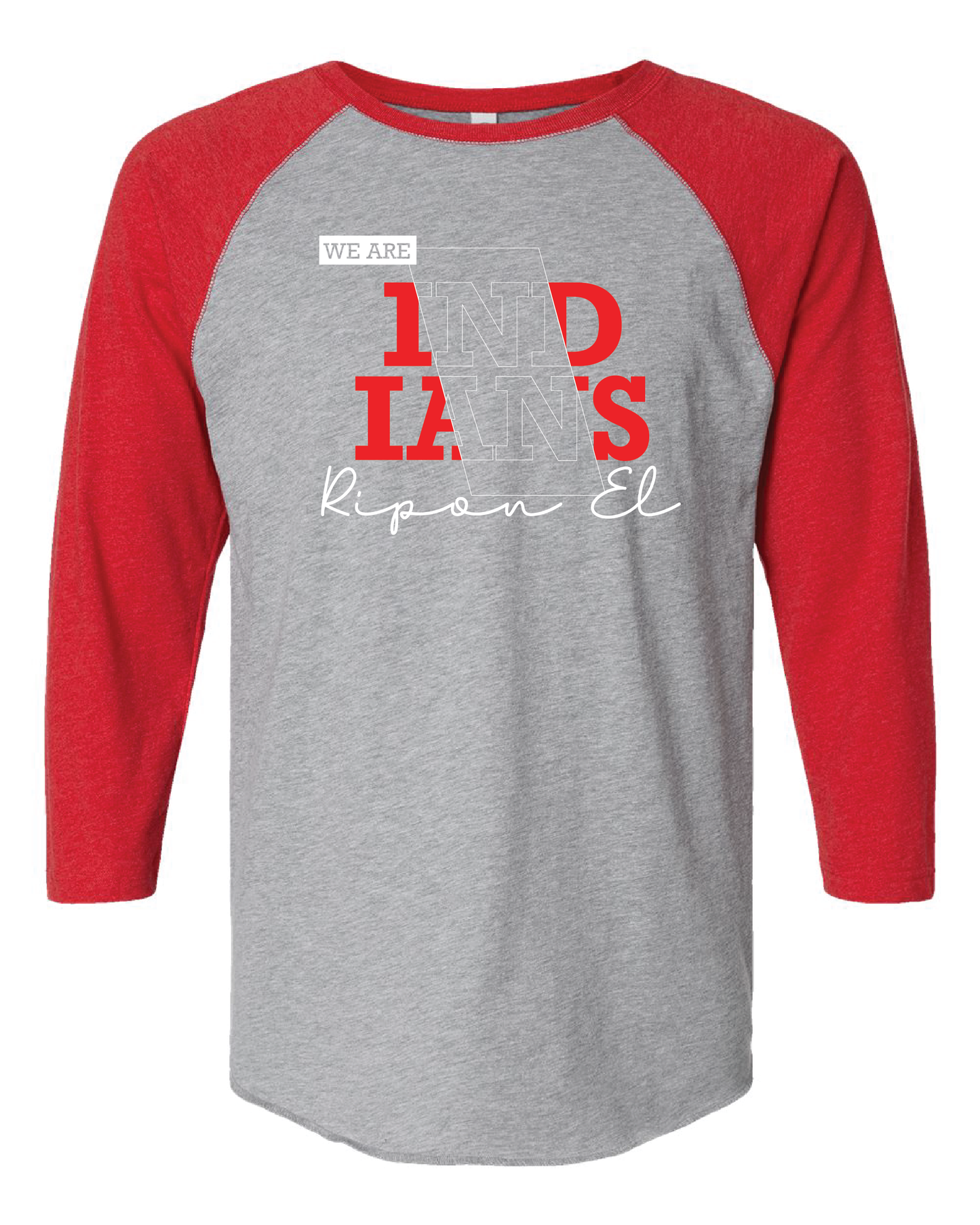 Indians Baseball Sleeve Tee (choose your design)