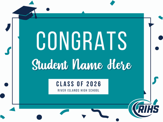 Custom School Senior Grad Sign (no picture)