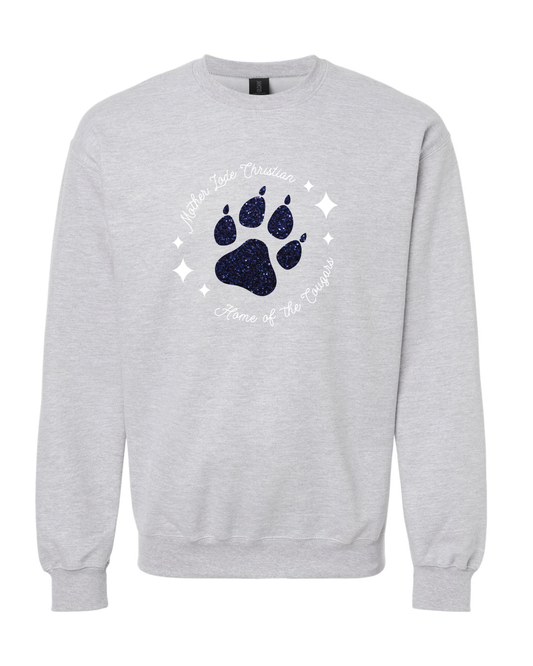 MLCS Glitter Paw Crewneck Sweatshirt