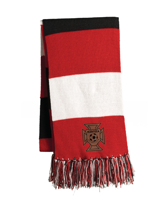 Scarf with Leather Patch
