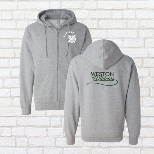 Glitter Script Zip Up