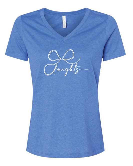Ripon Christian Bow Women's V Neck Tee