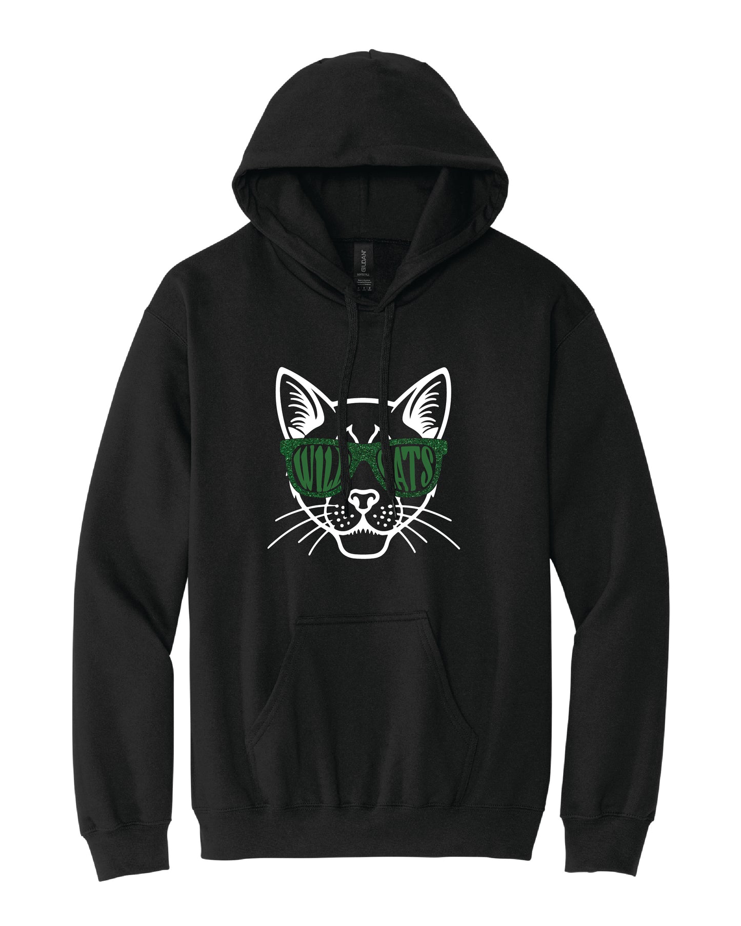 Glitter Cat Glasses Hoodie