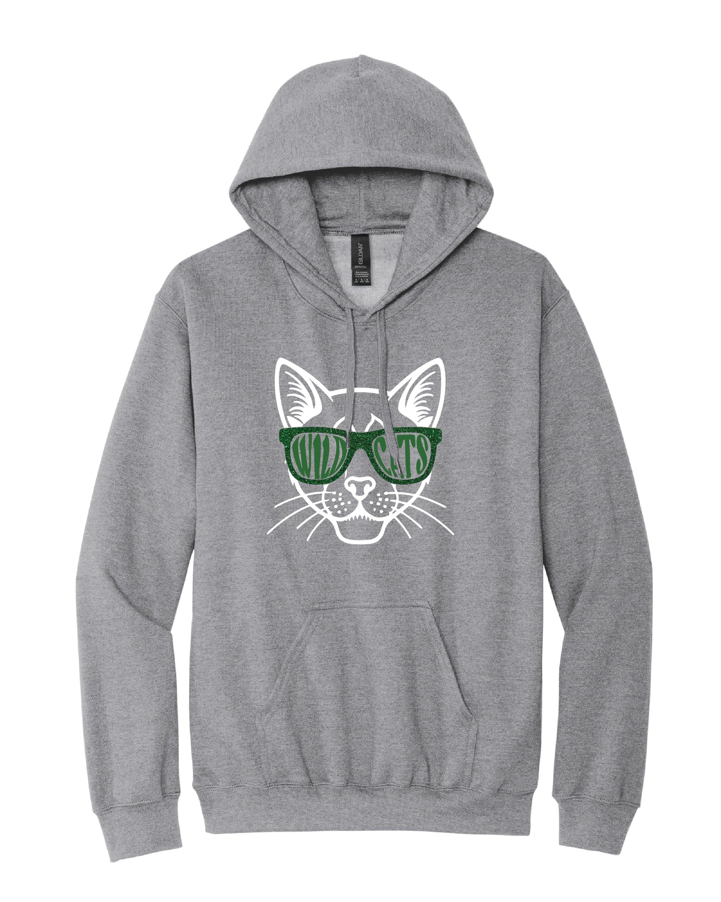 Glitter Cat Glasses Hoodie