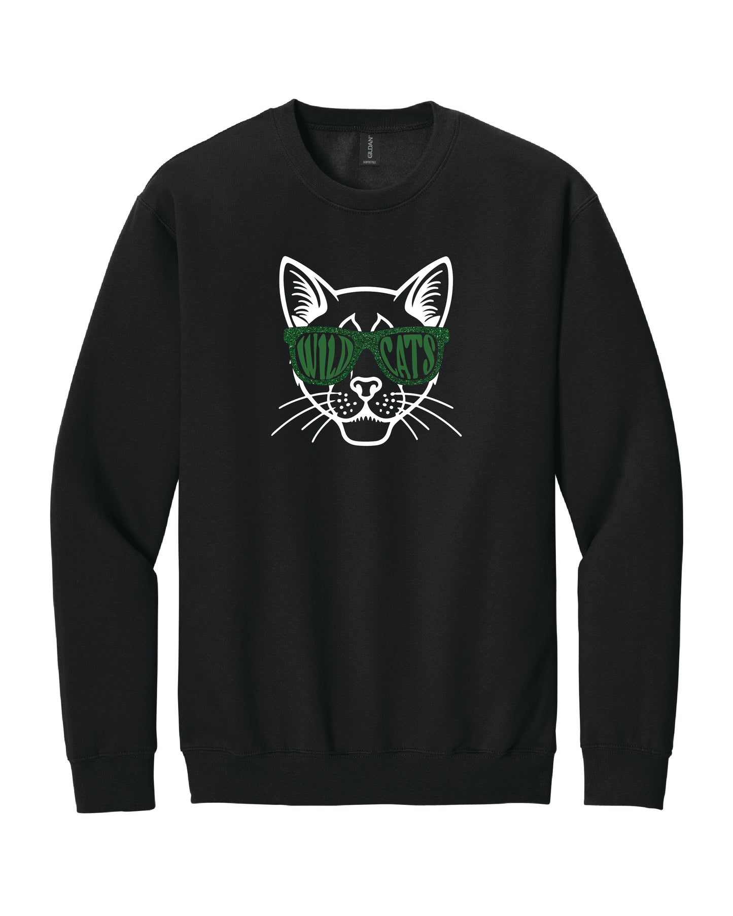 Glitter Cat Glasses Crewneck