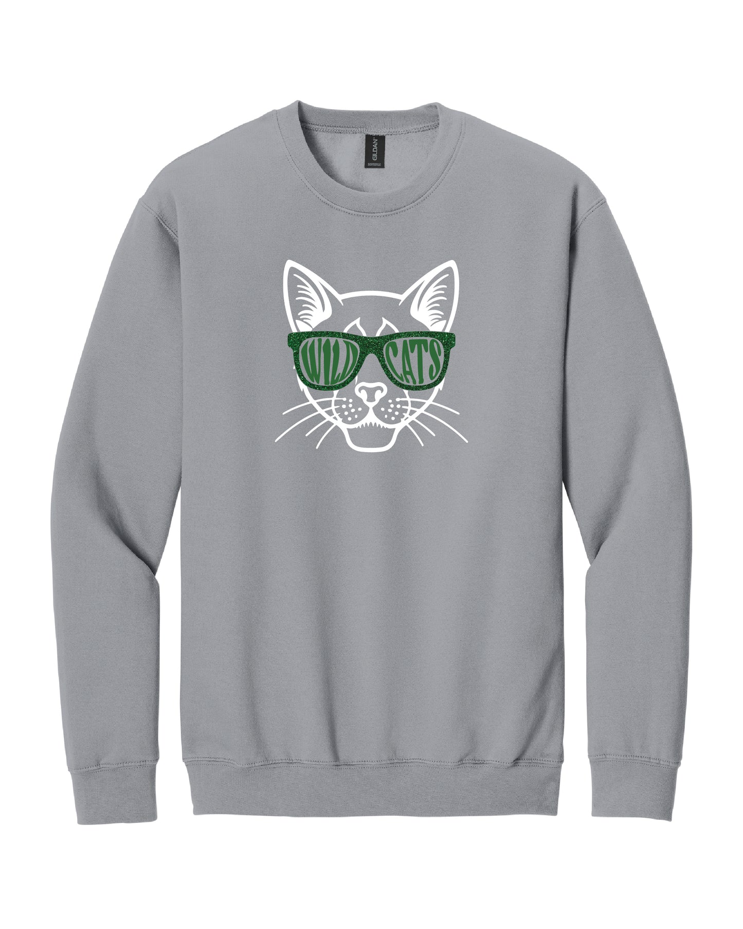 Glitter Cat Glasses Crewneck