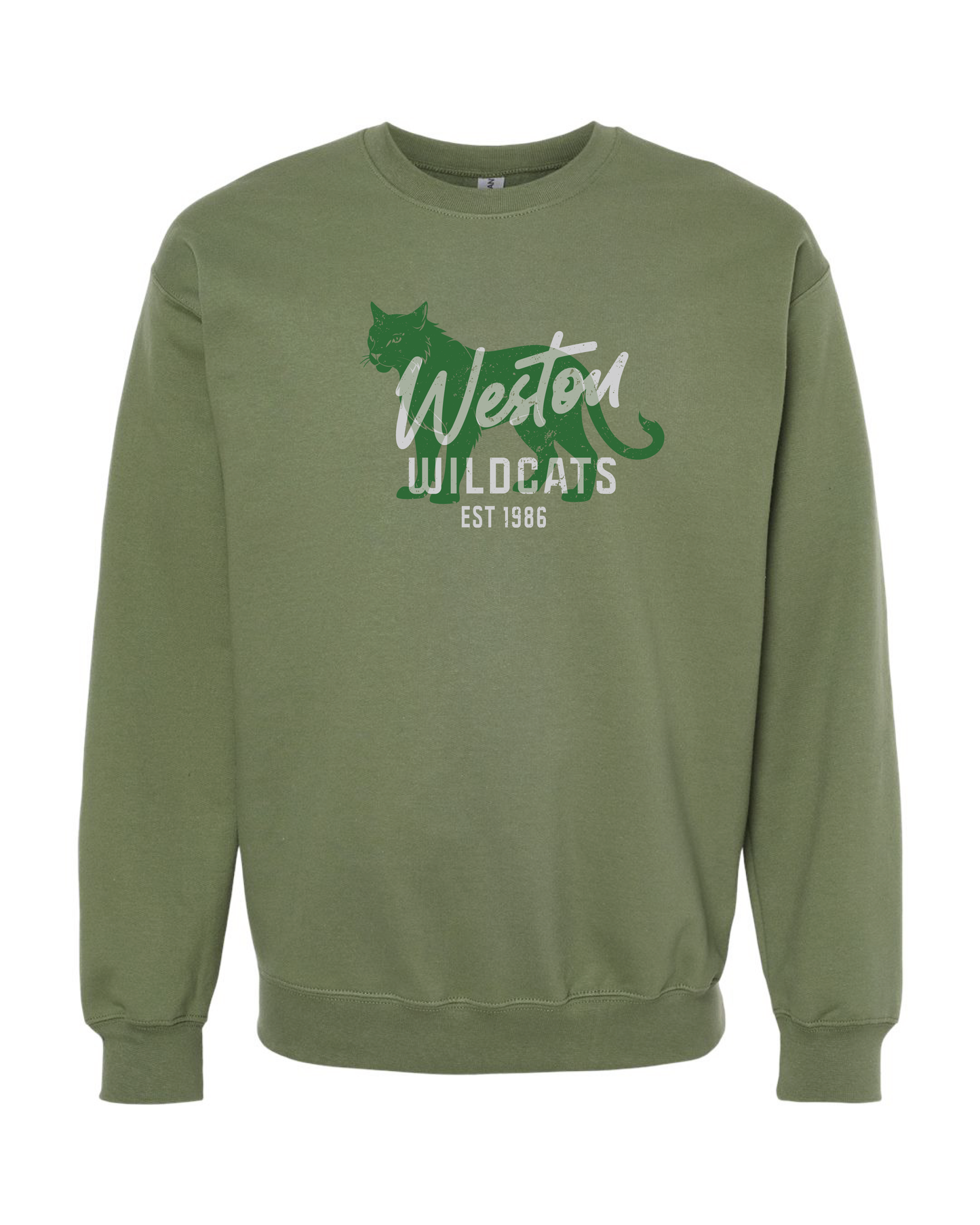 Distressed WIldcat Crewneck