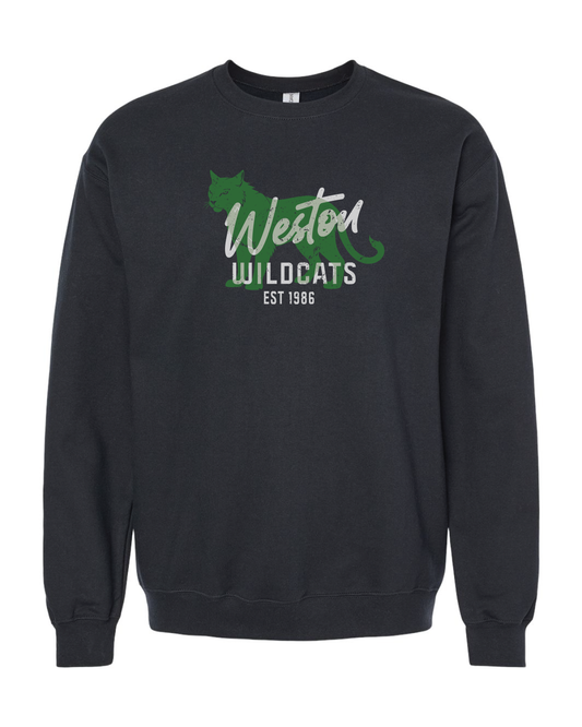 Distressed WIldcat Crewneck