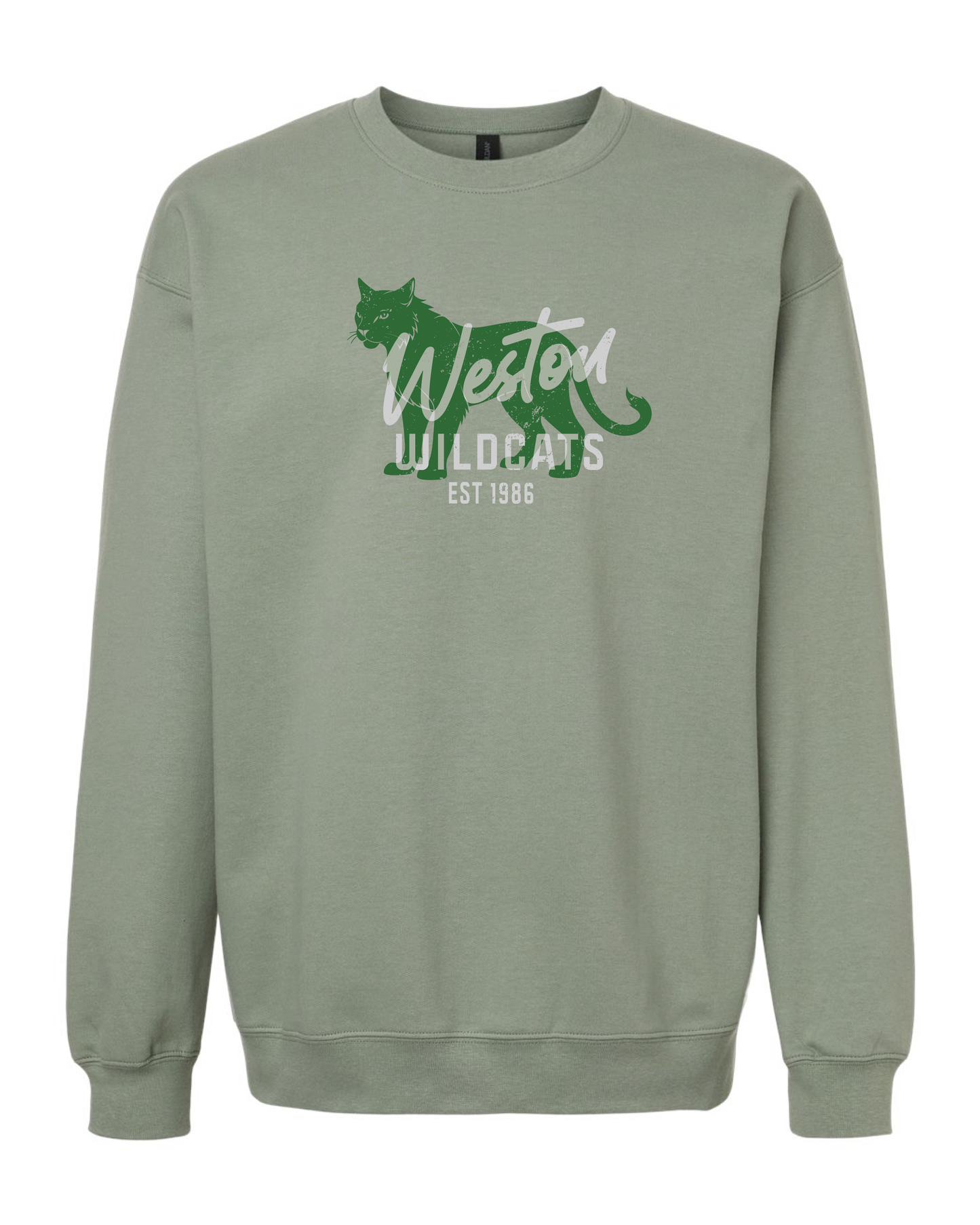 Distressed WIldcat Crewneck
