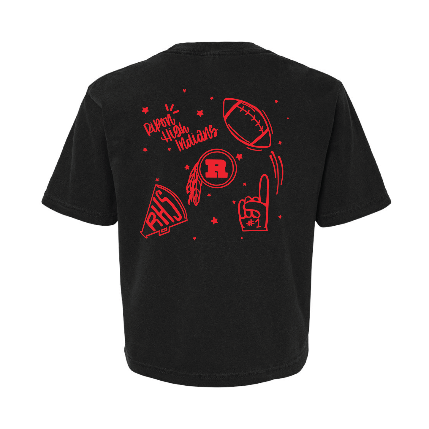 RHS Doodle Football Boxy Comfort Colors Tee