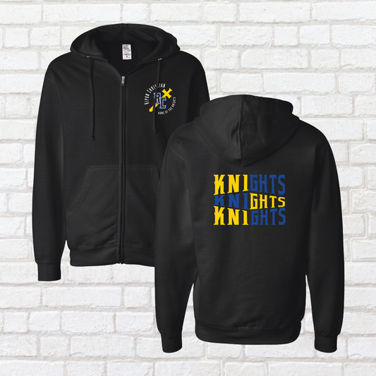 Geometric Knights  Zip Up Hoodie