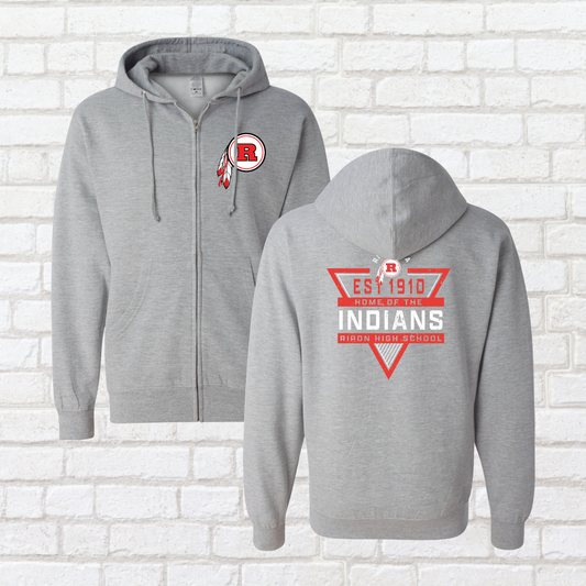 Ripon High Triangle Zip Up Hoodie