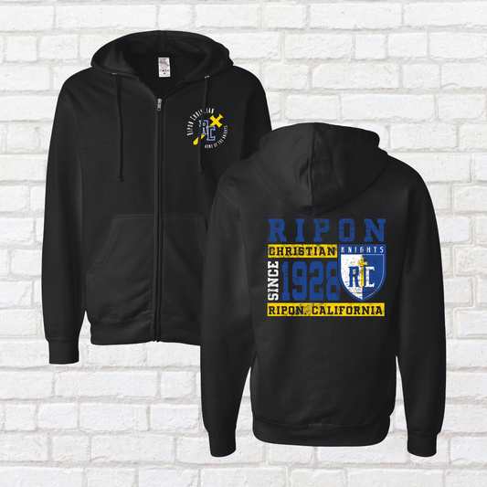 Vintage Knights Zip Up Hoodie