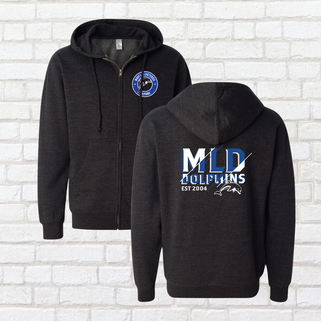 Collegiate Dolphins Zip Up Hoodie