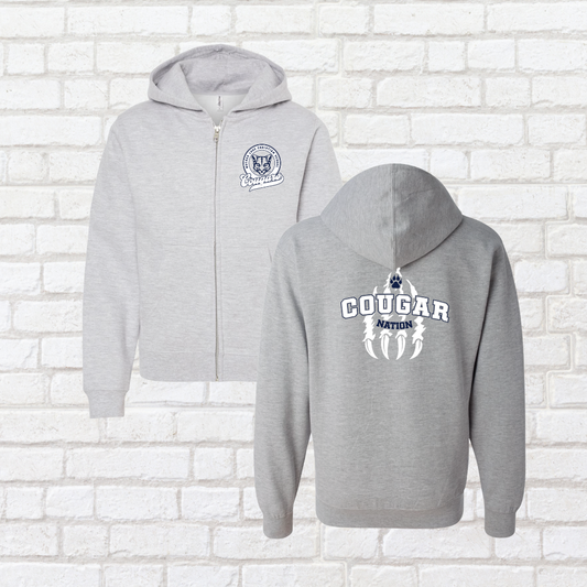 MLCS Cougar Slash Zip Up Hoodie