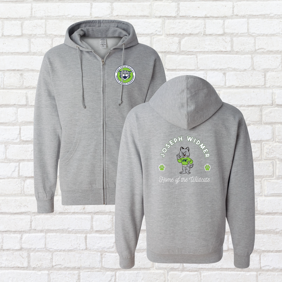 Wildcat Caricature Zip Up Hoodie