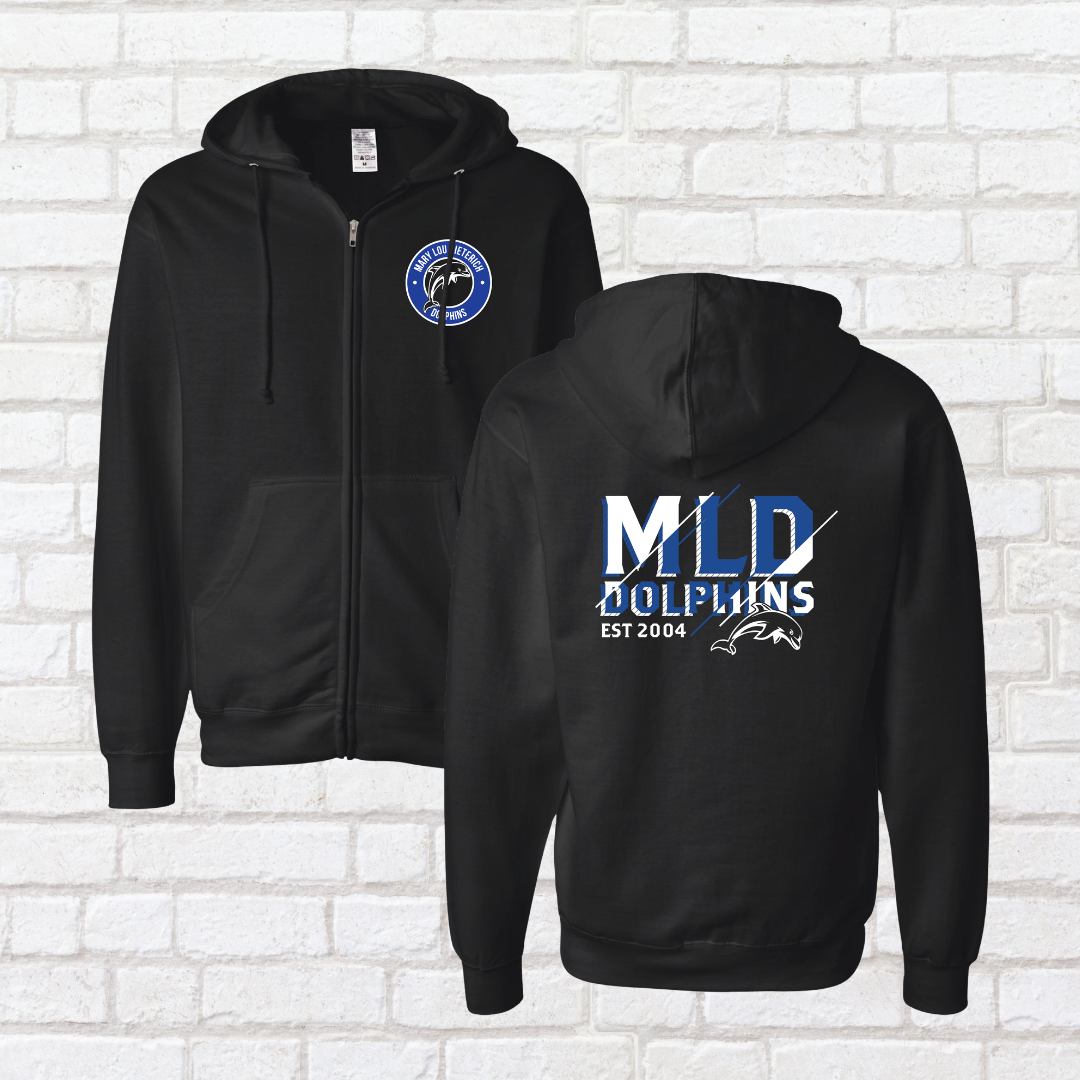 Collegiate Dolphins Zip Up Hoodie